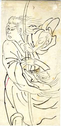 Japanische Holzschnitte,Kuniyoshi zugeschrieben  Tuschezeich...