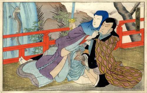 Japanische Holzschnitte,  Shunga (16,5 x 25,5 cm, Meiji-Zeit...