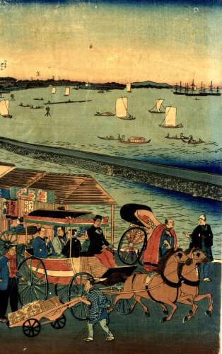 Japanische Holzschnitte,  Yokoyamae (Oban von einem Triptych...