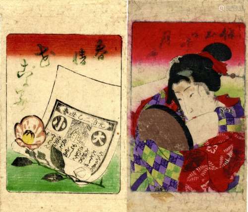 Japanische Holzschnitte,Utagawa-Schule  Zwei Umschläge für S...