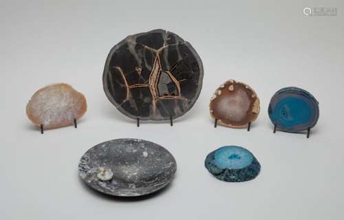 Estate Fossilized Stone Table Sculptures