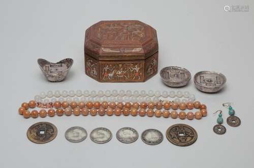 Estate Chinese Necklace, Coins, Paper Weights