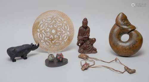 Chinese Jade, Stone & Wood Pieces