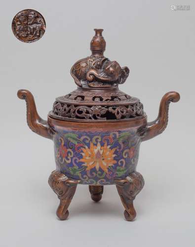 Chinese Cloisonne Censer