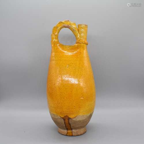 Chinese Amber Glazed Liao Flask