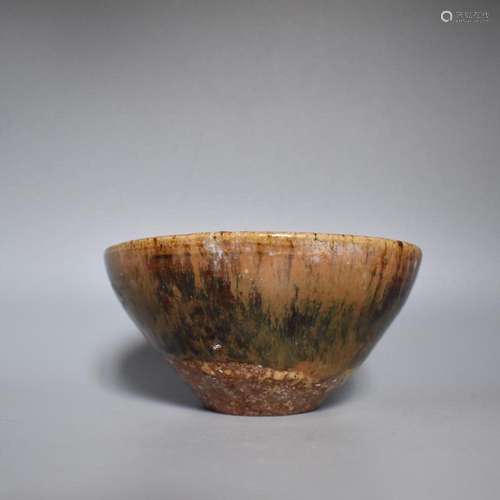 Chinese Tortoise Shell Glazed 'Jizhou' Chawan