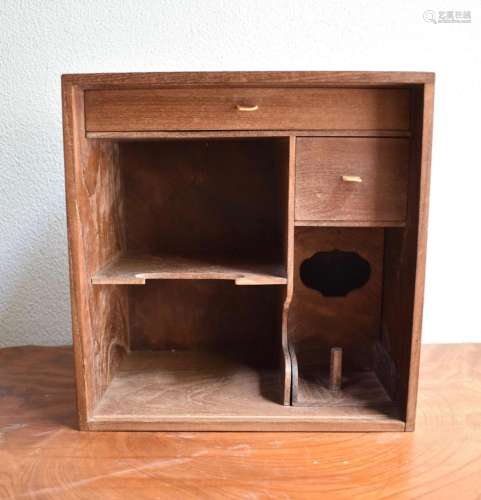 Japanese Keaki Wooden Tea Cabinet