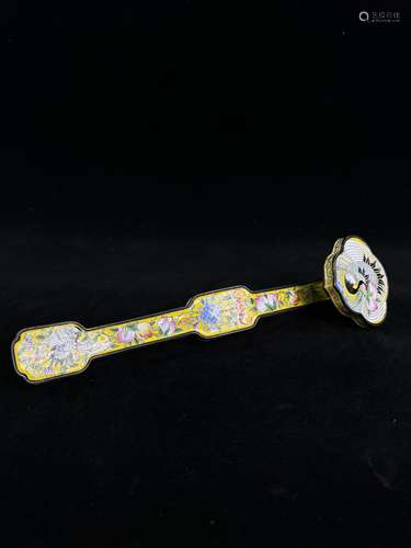 Cloisonne Crane Ruyi