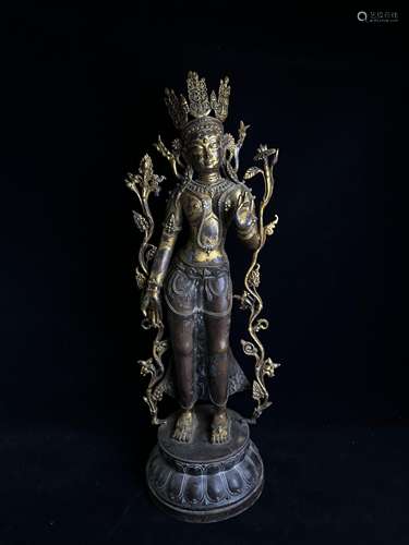 Bronze gilt Avalokitesvara statue