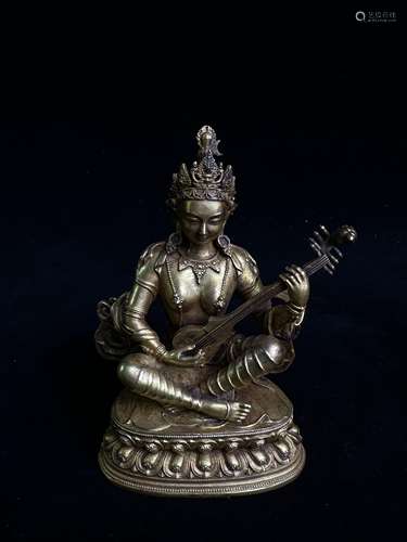 Clear bronze gilt Buddha Statue