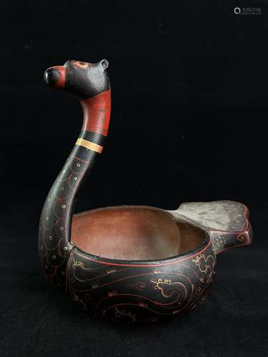 Han lacquerware painted spoon