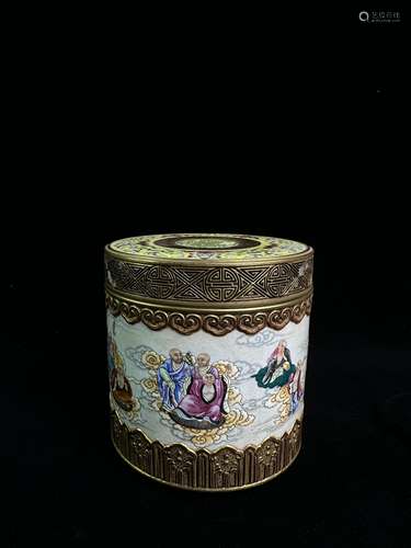 Relief pastel Arhat copolymerized lid jar