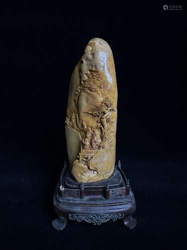 Shoushan Stone field Yellow carved decoration