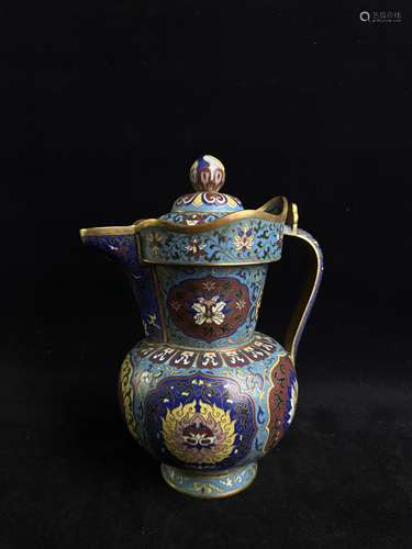 Cloisonne capuchin pot