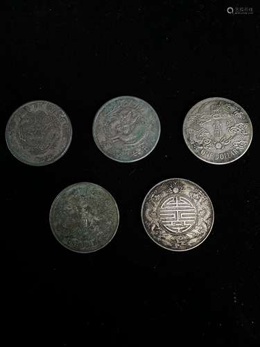 5 silver dollars