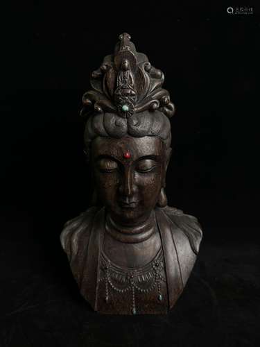 Qing Agarwood Buddha Head decoration