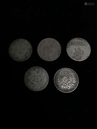 5 silver dollars