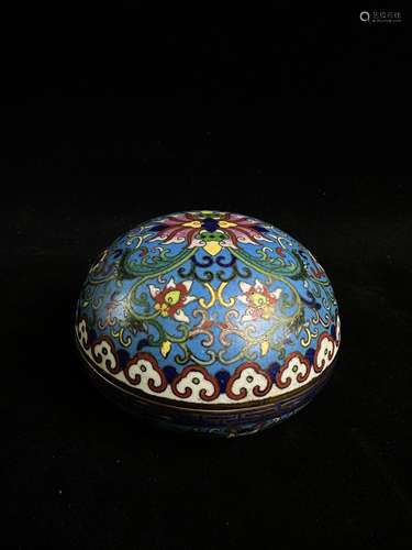 Cloisonne flower lid box