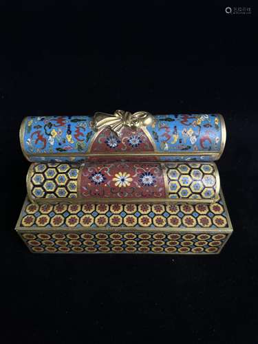 Cloisonne Blue Room Hundred treasure Box