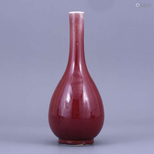 十八世紀 祭紅釉膽瓶