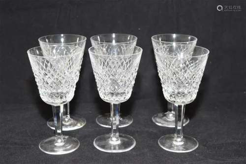 (6) Waterford "Alana" Crystal Goblets