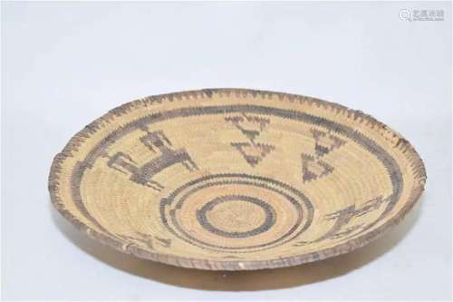 Pima/Papago Woven Basket Plate