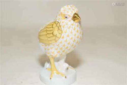 Herend Hungary Porcelain Yellow Chick Figurine