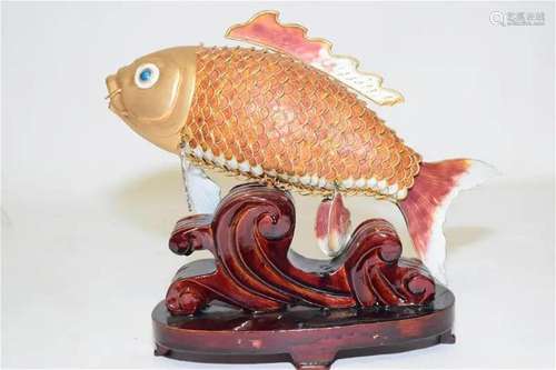 Chinese Enamel over Silver Carp