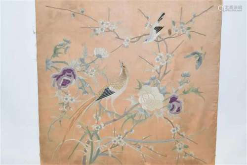 Qing Chinese Yue Style Embroidery of Birds
