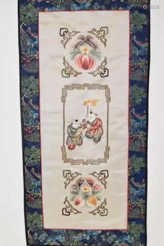 19-20th C. Chinese Embroidery of Children's Play