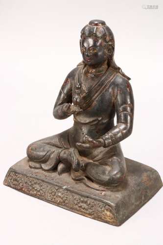 Heavy Sino-Tibetan Bronze Figure,