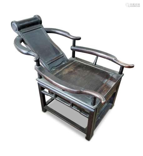 Chinese 'Moon Gazing' Hardwood Chair,