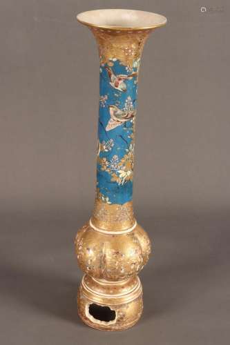 Unusual Japanese Meiji Period Vase and Stand,