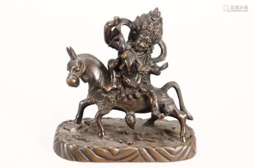 Late 19th Century Tibetan Bronze Palden Lhamo,