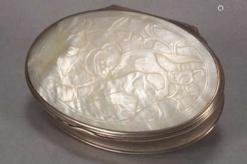 Mid 19th Century Silver and Mother of Pearl Box