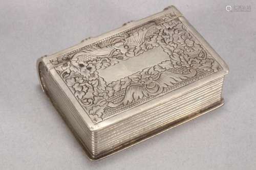 Chinese Silver Snuff Box and Cover,