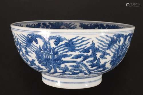 Chinese Blue and White Porcelain Bowl,