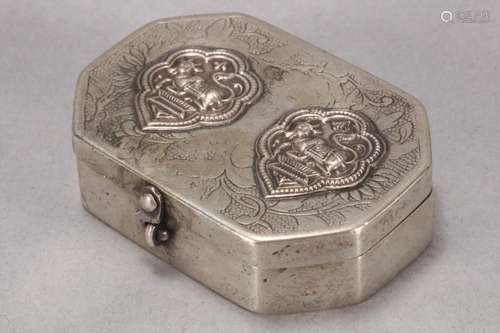 19th Century Chinese Export Silver Snuff Box,