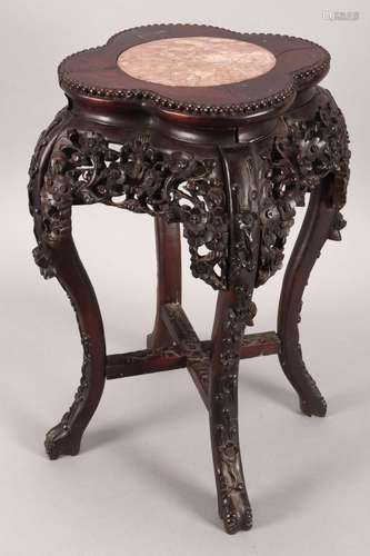 Chinese Marble Top Stool,