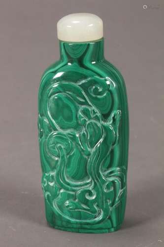 Chinese Malachite Snuff Bottle,