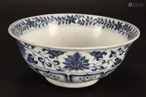 Chinese Blue and White Porcelain Bowl,