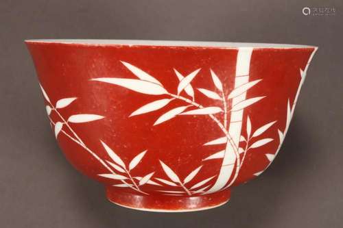 Chinese Iron Red Porcelain Bowl,