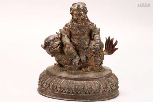 Sino-Tibetan Gilt Bronze Figure,