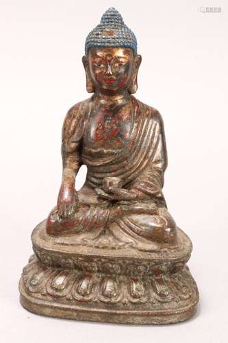 Sino-Tibetan Gilt Bronze Buddha,