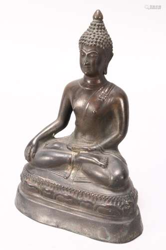 Thai Bronze Seated Buddha,