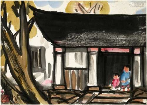 林風眠 農村人家 | Lin Fengmian, Village Life