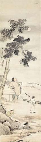 王素　曹松詩意圖 | Wang Su, Scholar under Tung Tree