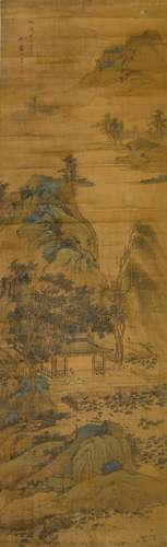 藍瑛(款)　仿倪瓚山水 | Attributed to Lan Ying, Landscape afte...