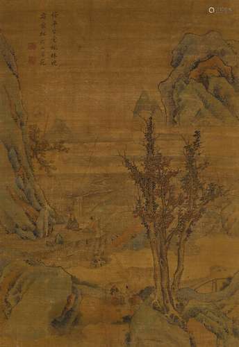 吳疆(清)　楓林晚景 | Wu Jiang(Qing Dynasty), Autumn Landscape