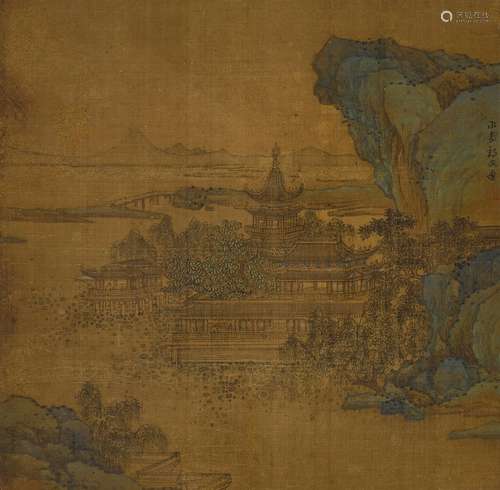 郭純(款)　仙山樓閣 | Attributed to Guo Chun, Pavilion by the ...